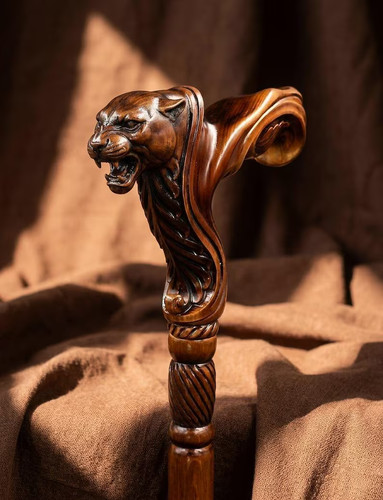 Hand carved panther - hand, walking