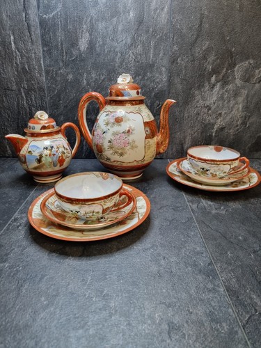 Japanese kutani porcelain tea - porcelain,