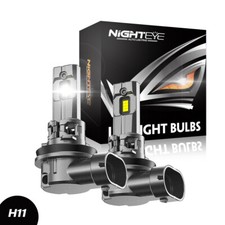 NIGHTEYE H11 LED Headlight Bulbs Kit 70W 30000LM 6500K White No Error Hi-Lo Beam