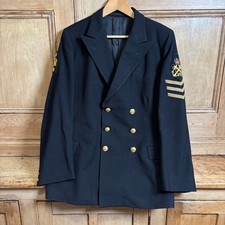 BRITISH ROYAL NAVY RN 1969 PETTY OFFICER DRESS UNIFORM JACKET QUEENS CROWN
