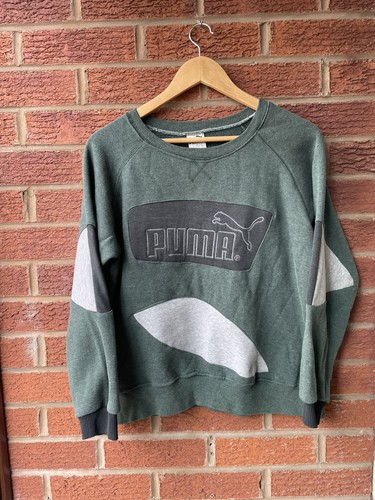 Vintage puma sweatshirt - sweatshirt, sage