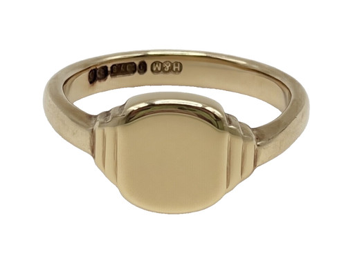 9ct gold signet ring size - 9ct,