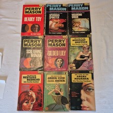 Vintage PERRY MASON 9 Book Lot