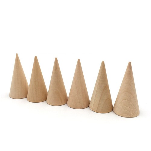 10x jewellery wooden - wooden, cone