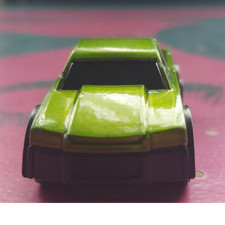 Green black diecast plastic - green,
