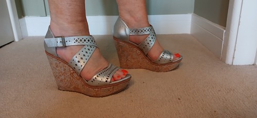 Moda pelle silver wedge - silver,