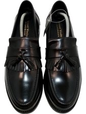 Samuel Windsor Loafers Black Tassel Leather Handmade UK9 1/2 New With Tags 