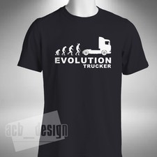 Trucker Evolution T-Shirt Lorry Scania Truck Driver Magnum Volvo Small to 5XL
