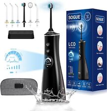 Cordless Water Flosser for Teeth, Oral Irrigator Dental Brush LCD Screen Travel
