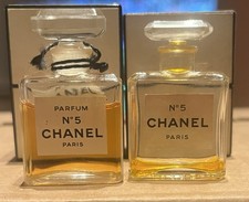 CHANEL No5 Parfum 7ml  Part Bottles X 2 RARE VINTAGE *OPEN PART BOTTLES* 