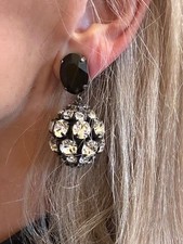 MARNI Black Diamanté Clip On Earring 