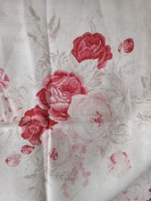 Kate Forman Red Roses 248cm X 140cm Wide Linen Remnant