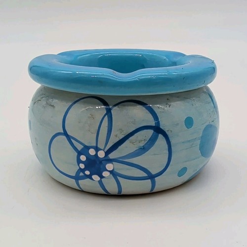 Vintage lidded ashtray blue - vintage,
