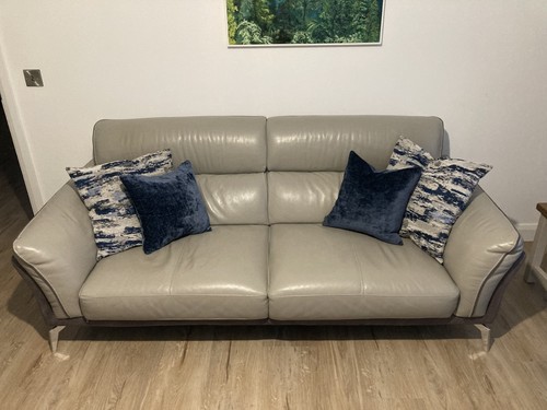 Seater leather sofa - leather, used