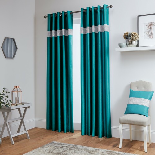Diamante curtains pair - curtains,