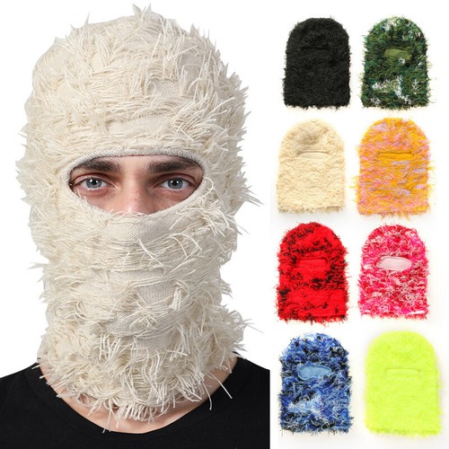 Distressed knitted balaclava - distressed,