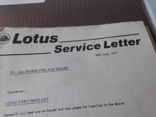 LOTUS ESPRIT FACTORY OE PARTS