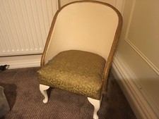 1950's SPINNEY SHABBY CHIC RETRO LLOYD LOOM STYLE BEDROOM NURSING CHAIR
