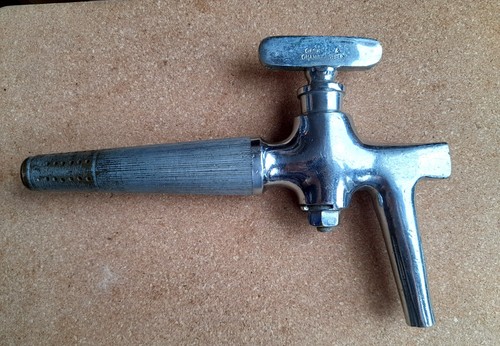 Vintage chromed brass beer - vintage,