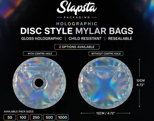 Gloss holographic disc mylar - holographic,
