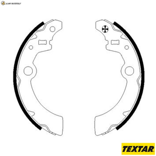 Brake shoe set 91058500 - 91058500, for