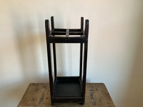 Antique wood umbrella stand - antique,