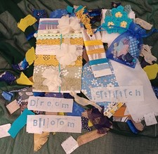 Snippet Roll Fabric and Embellishments Sewing Craft Inspiration Pack. ??