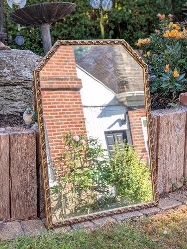 Vintage bevelled mirror gold - bevelled,