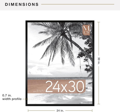 24x30 black picture frame - black,