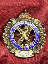 Lovely WW1 CEF Cameron Highlanders of Canada Silver Sweetheart brooch HM 1917