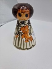Jersey Pottery Little Girl Money Bank Vintage