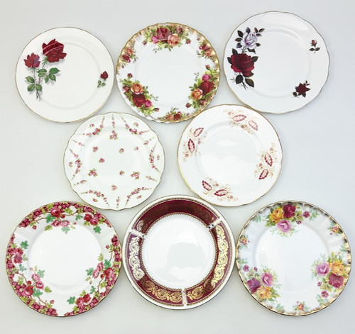 Bone china red floral tea - red,