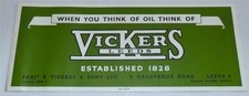 VIckers Oil Advertising Ink