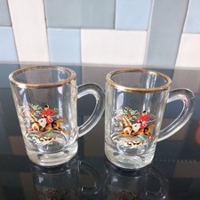 2 X Miniature Glass Tankards