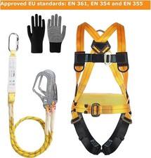 Safety Harness Kits with Lanyard, Full Body Safety Fall Arrest Protection Harnes