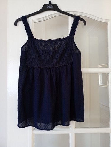 Bnwt size navy strappy top - 10,