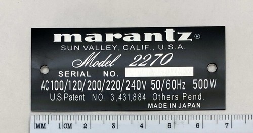 Marantz 2270 rear model plate - 2270,