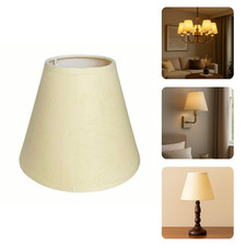 6" Cream Textured Fabric Clip
