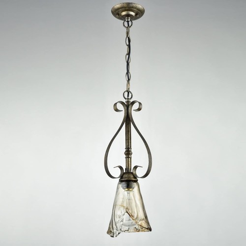 Vintage rustic glass - glass, pendant