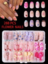 288 X Floral Press On Nails