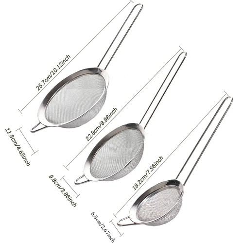 3pcs stainless steel fine - 3pcs,