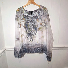 Izabel Womens Top Grey Size UK