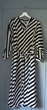 H&M Striped Black White Maxi Dress - Long Sleeve Buttoned -  Pre Owned - XL