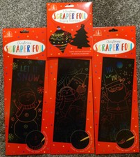 Scraper Rainbow Foil Christmas Xmas Activity Kids Children Drawing Scratch