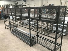 Mild steel upper back bar display and shelving units