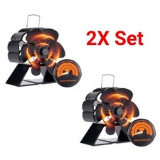 2X Wood Stove Fan 6-Blade