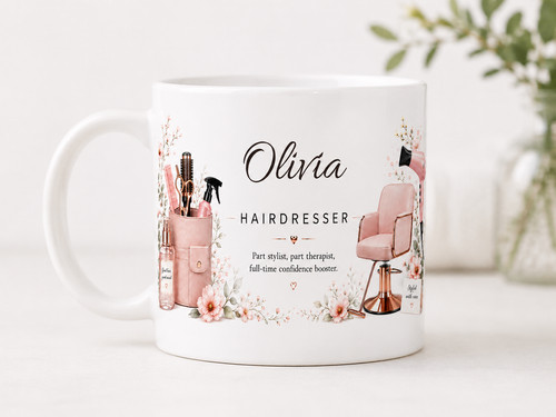 Personalised hairdresser mug - personalised,