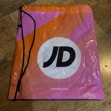 2x JD Sports Pink/Orange Limited Edition Drawstring Bags Shopping/Swimming/Gym