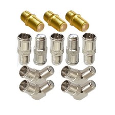 F Push On Plug Adapter for RVers Satellite Dish Cable TV Internet RV Trailer... 