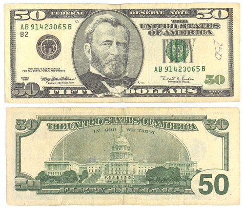 Large portrait dollar bill - dollar,